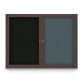United Visual Products Corkboard, Cork Backing/Black, 60" x 36" UV432H-BLACK-CORK